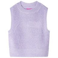 Svetrová detská pletená vesta farba svetlo fialová 116