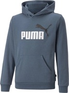 BLUZA CHŁOPIĘCA Z KAPTUREM DRESOWA SPORTOWA KANGURKA ESS+ PUMA 128cm