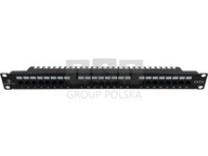 Patch panel UTP kat.6, 24 porty LSA z półką 1U ALANTEC