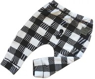 Nohavice kockované bielo-čierne veľkosť 104