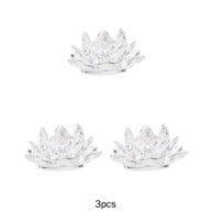 3x Przycisk Do Papieru Crystal Lotus Crafts Glass