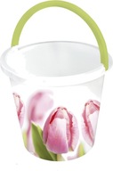 BRANQ - Záhradné vedro plastové tulipány - 10 L