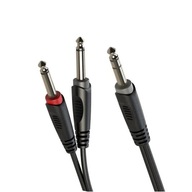 ROXTONE SMART kábel 1x Jack 6.3 mm stereo - 2x Jack 6.3 mm mono 1 m