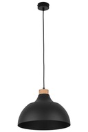 Lampa Sufitowa CAP Czarny Metalowy Klosz 1xE27 34 cm Lampa Wisząca Pokój