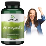 ASHWAGANDHA NA STRES Swanson 100 kaps ADAPTOGENY ŻEŃ-SZEŃ SPOKÓJ PAMIĘĆ