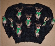 535^nutmeg Świąteczny sweter Reniferki 2/3L_98 cm