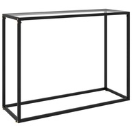 Konzolový stolík priehľadný 100x35x75 cm tvrdené sklo
