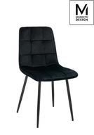 MODESTO stolička CARLO čierna - velúr, kov