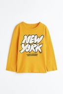 NOWA H&M bluzeczka NEW YORK żółta 122/128