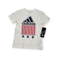 Koszulka t-shirt dla chłopca biały Adidas 24M