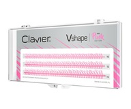 Clavier Kępki Rzęs Vshape Colour 10,12,14 PINK Mix