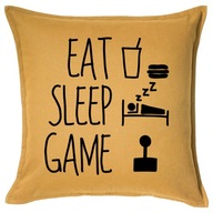 EAT SLEEP GAME poduszka 50x50 prezent