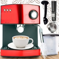 Bankový tlakový kávovar De'CAFFE Tlakový kávovar MEGA 850 W červený