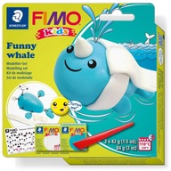 Masa modelarska termoutwardzalna modelina FIMO Kids ZESTAW Wieloryb