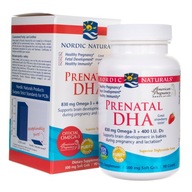 Nordic Prenatal DHA Omega-3 Vitamín D3 Tehotenská imunita Jahoda 90 kaps