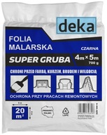 DEKA Folia malarska SUPER GRUBA CZARNA 20m2
