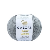 Włóczka Gazzal Baby Wool XL 50g 100m kolor 818 szary