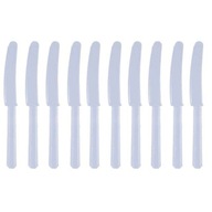 Noże jednorazowe NIEBIESKIE pastel plastikowe x10