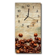 Sklenené hodiny Kuchyňa Kávové zrná z dreva hnedá
