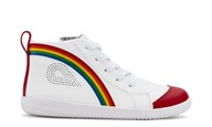 Detská obuv Bobux Alley-Oop White + Red + Rainbow veľ. 21