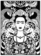 Omaľovánka Velvetová 47x35 Frida Kahlo Colorvelve