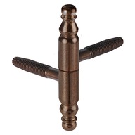 Šroubovací dveřní závěs Ozdobný trn 60x9 mm Barokní bronz AGB