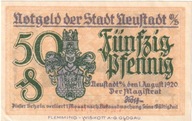 Banknot, Niemcy, Neustadt Stadt, 50 Pfennig, châte