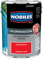 NOBILES CHLÓRKAUČUKOVÁ FARBA NA KOV A BETÓN ČERVENÝ SVETLÝ LESK 5L