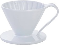 Drip keramický kónický FLOWER DRIPPER biely cup1