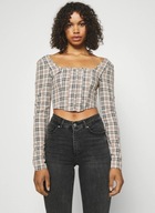 MISSGUIDED BLUZKA W KRATKĘ CROP GORSET RUCHED S 36