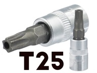 BIT NASADKA KLUCZ AMPUŁOWY TORX T25 Z OTWOREM 1/4