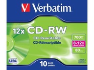 CD Verbatim CD-RW 700 MB 10 ks