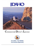 Idaho Commercial Driver’s License Manual: CDL Study Guide, Current and