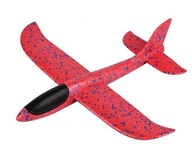 Plachtiace lietadlo z polystyrénu 8LED 48x47cm červená