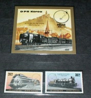 Korea Płn. 1984 - Kolej / pociągi -seria 2v +blok **
