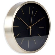 Nástenné hodiny čierne zlaté 25 cm /Vilde