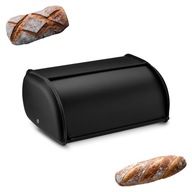 Kovový chlebník SATINO na chlieb matný 35,5 x 23 x 14,5 cm Tadar ČIERNY
