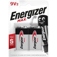 Energizer MAX Akkumulátor 9V - 2 db