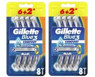 2 x Gillette BLUE 3 COMFORT maszynki golenia 6+2