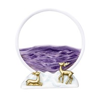 Moving Sand Art 3D Bar Decor Decorative Living Room violet 25x21x29.5