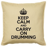 KEEP CALM AND CARRY ON DRUMMING poduszka prezent