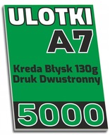 ULOTKI dwustronne A7 KREDA Błysk 130g - 5000 sztuk