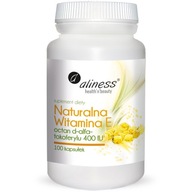 ALINESS Prírodný vitamín E 100caps ANTIOXIDAČNÁ VLASTNOSTI ZDRAVIE