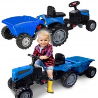Traktor z przyczepką na pedały XXL niebieski
