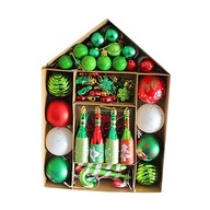 zr-Vianočné gule Xmas Tree závesné prívesky do obývacej izby Candy Cane