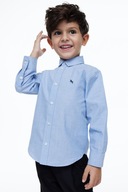 H&M ŚLICZNA Bawełniana koszula R.140 błękitna