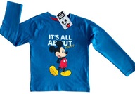 Myszka Mickey bluzka koszulka długi rękaw licencja miki niebieska 98