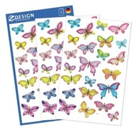 KOLOROWE NAKLEJKI Motyle papierowe Tworzenie Prac Ręcznych 3 ark. Z-Design