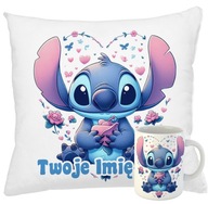 KUBEK + PODUSZKA STICH STITCH OHANA zestaw LILO I STICH + IMIĘ RÓŻNE WZORY