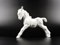 Figurka biały koń konik źrebak porcelana Wallendorf